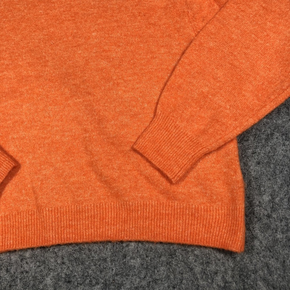 H&M Sweater Womens XS Orange Crewneck Tight Knit Pullover Stretch Long Sleeve - Picture 5 of 16